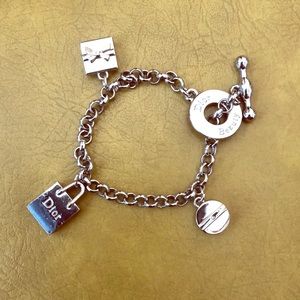 Christian Dior silver charm bracelet